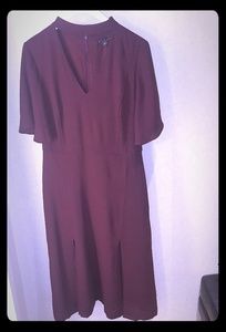 Ann taylor double slit midi choker dress